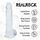 Dildo realist RealRock 12.7 cm transparent
