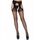 Oval Net Suspender Hose With Opaque Top Black - vedere frontala
