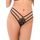 Lace String with Straps Black - vedere frontala