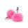 Enchanting Bunnytail Buttplug Pink - vedere frontala