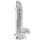 Dildo Transparent TPE 18 cm cu Ventuza - ToyJoy Get Real Clear - vedere frontala