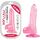 Mini dildo cu scrot VSCNOVELTY Crystal Jellies roz TPE 13.5cm vedere principala