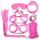 Set Bondage Toyz4Lovers "Fetish Art" 8 piese - Roz