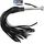Bici din piele Zado, Leather Flogger, lungime 73 cm, negru/argintiu