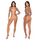 Mapale - Bodystocking cu Maneca Lunga si Imprimeu Leopard