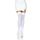 Dres peste genunchi Leg Avenue Luna alb, vedere frontala, ciorapi opaci albi tip thigh high, banda elastica cu silicon deasupra genunchiului, 100% nailon, model purtat