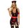 Costum Rochie Asistenta Medicala Vinil, Leg Avenue, Negru-Rosu