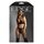 Set Lenjerie Wetlook Fantasy Lingerie Chilot Crotchless Negru