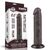 Dildo Dubla Densitate cu ventuza si strat dublu glisant de 20cm, Negru