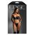 Set Lenjerie Fantasy Lingerie Wetlook Longline Negru - cutie produs Edge