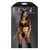 Set Lenjerie Fantasy Lingerie Wetlook Longline G-String Negru - cutie produs Edge