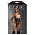 Body Fantasy Lingerie Crotchless Glitter Cupe Deschise Negru - cutie produs Edge
