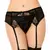 Queen Lingerie Set Portjartier cu Dantela Negru, vedere fata