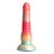 Dildo striat cu ventuza NS Novelties Colours Stacked rosu, vedere din fata