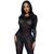 Catsuit transparent cu strasuri Leg Avenue negru, vedere din fata