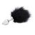 Butt Plug Anal Toyz4Lovers "Pony Tail" 6 cm - Negru - vedere frontala