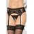Set Softline Portjartiera cu Bikini - Negri - vedere frontala