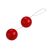 Bile Vaginale Kegel Seven Creations "Twins Balls" 20 cm - Rosu - vedere frontala