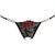 Chiloti Rose String Cottelli Collection - Negru - vedere laterala