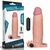 Prelungitor Penis Pleasure X-Tender 20 cm , cu vibrator [ + 7,62 cm ] - vedere frontala