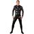 Salopeta Latex Barbati,jumpsuit cu fermoar,neagra