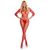 Body din Plasa Pink Lipstick - Rosu