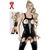 Corset Topless Latex  - Negru - vedere frontala