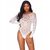Body Dantela Leg Avenue - Alb