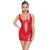 Rochie Latex Look Black Level - Rosu