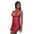 Set Valentina Babydoll si Bikini Be Wicked - Rosu - vedere frontala
