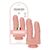 Dildo Dublu Toyz4Lovers "Cain si Abel" 17,5 cm - Natural