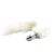 Butt Plug Anal Toyz4Lovers "Fox Tail" 7 cm - Alb - vedere frontala