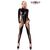 Salopeta Neagra cu Insertii Transparente GoGo Jumpsuit Saresia - Negru