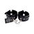 Catuse cu blanita, Bound to Please, Furry Plush Wrist Cuffs, Negru