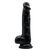 Dildo Loving Joy, cu testicule, negru, 16,5 cm