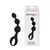 Triple Ripple Anal Beads, Loving Joy, Negru