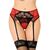 Set Portjartiera si Bikini Paris Hollywood - Rosu