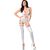 Body si Pantaloni Scurti Argintii Wetlook Set Silver – Alb
