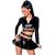 Set Jacheta si Fusta Wetlook Saresia - Negru