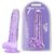 Dildo Loving Joy, cu testicule, Violet, 19 cm