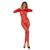 Bodystocking Plasa Rene Rofe Mad Love - Rosu