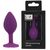 ​Dop anal din silicon Toosh, mic, violet, 7,4 cm, Small