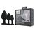 Set 3 bucati dopuri anale, Toosh, mic, medium, mare, silicon negru - vedere frontala