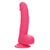 Dildo Neon Silicone Studs 6 inch Pink - vedere frontala