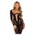 Opaque Cut-Out Footless Bodystocking Black - vedere frontala