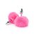 Enchanting Bunnytail Buttplug Pink - vedere frontala