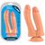 Dildo dubla penetrare VSCNOVELTY, bej, 18.5cm