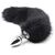 Butt Plug Anal Toyz4Lovers "Fox Tail" 7 cm - Negru
