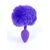 Plug Silicon cu Coada Jewellery Bunny Tail Purple, vedere frontala completa