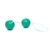 Bile Vaginale Duo Balls, Verde, bile Geisha duble conectate prin snur de recuperare